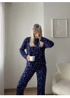 Noel Şekeri Pijama Takımı - LACİVERT