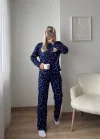 Noel Şekeri Pijama Takımı - LACİVERT