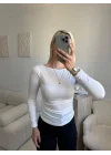 Nova Basic Fit Bluz - BEYAZ