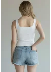 Ön Arka Kare Crop - BEYAZ