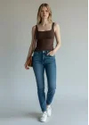 Ön Arka Kare Crop - KAHVE