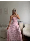Smock Sırt Detaylı Çiçekli Elbise - PEMBE