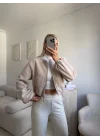 ZR Bomber Kaşe Ceket-BEJ