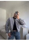 ZR Bomber Kaşe Ceket - GRİ