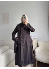 ZR Yaka Detay Trençkot - KAHVE