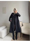 ZR Yaka Detay Trençkot - SİYAH