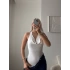 Degaje Sırt Dekolte Bodysuit - BEYAZ