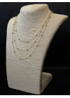 Üçlü Mini Boncuk Kolye - Gold