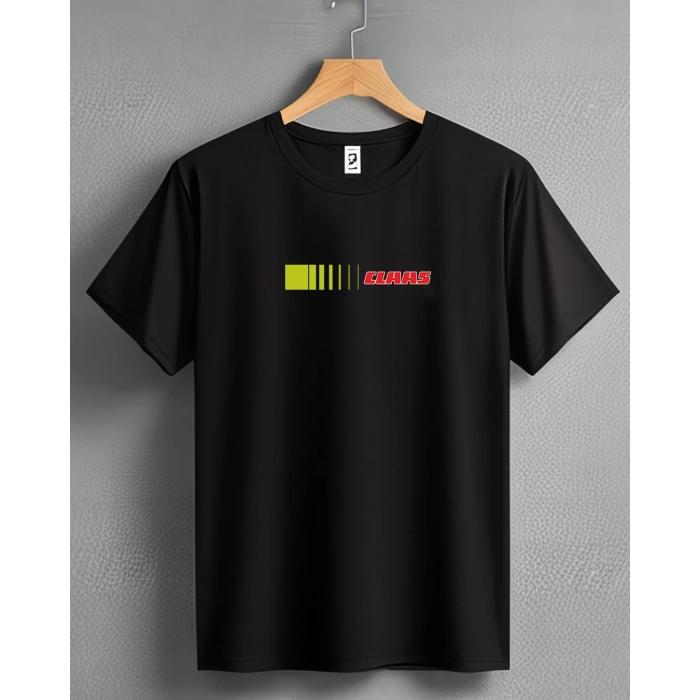 Claas Traktör Baskılı Sıfır Yaka Tişört -TM2024
