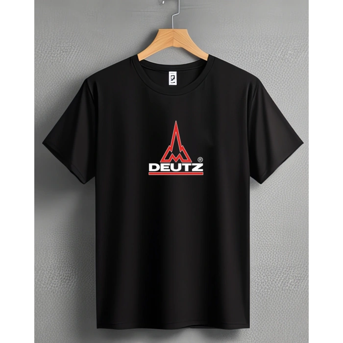 Deutz Traktör Baskılı Sıfır Yaka Tişört -TM2010