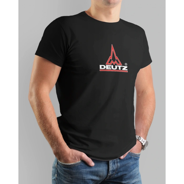 Deutz Traktör Baskılı Sıfır Yaka Tişört -TM2010