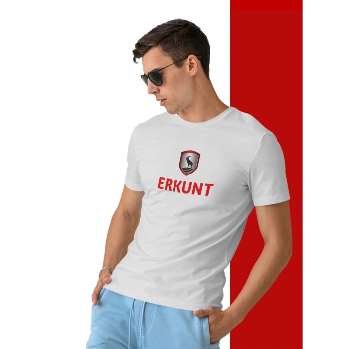 Erkunt Traktör Baskılı Sıfır Yaka Tişört -TM2006