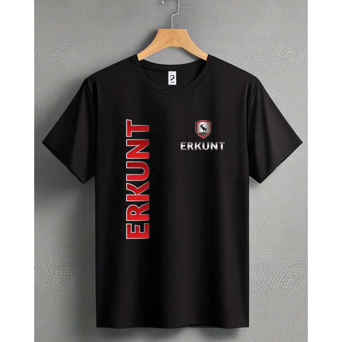 Erkunt Traktör Baskılı Sıfır Yaka Tişört -TM2035