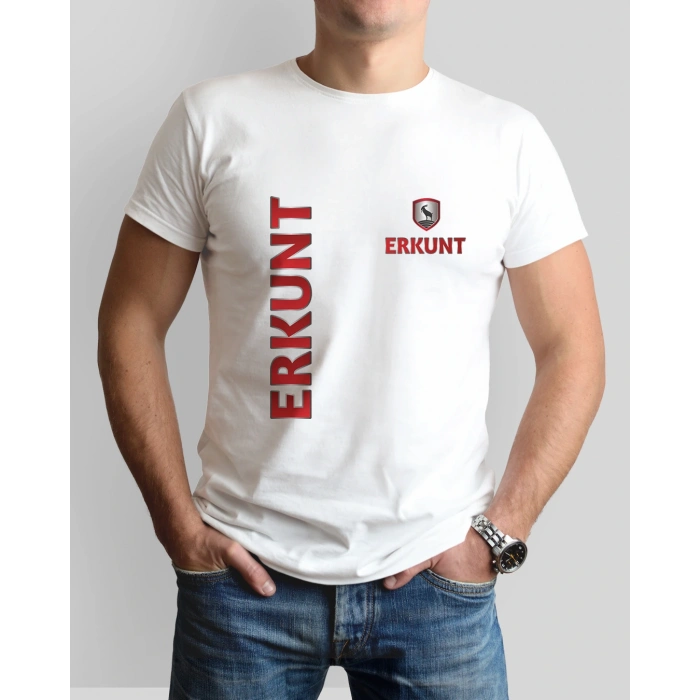 Erkunt Traktör Baskılı Sıfır Yaka Tişört -TM2035