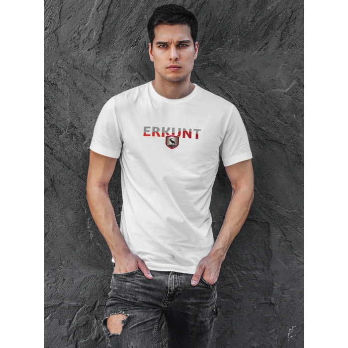 Erkunt Traktör Baskılı Sıfır Yaka Tişört -TM2057