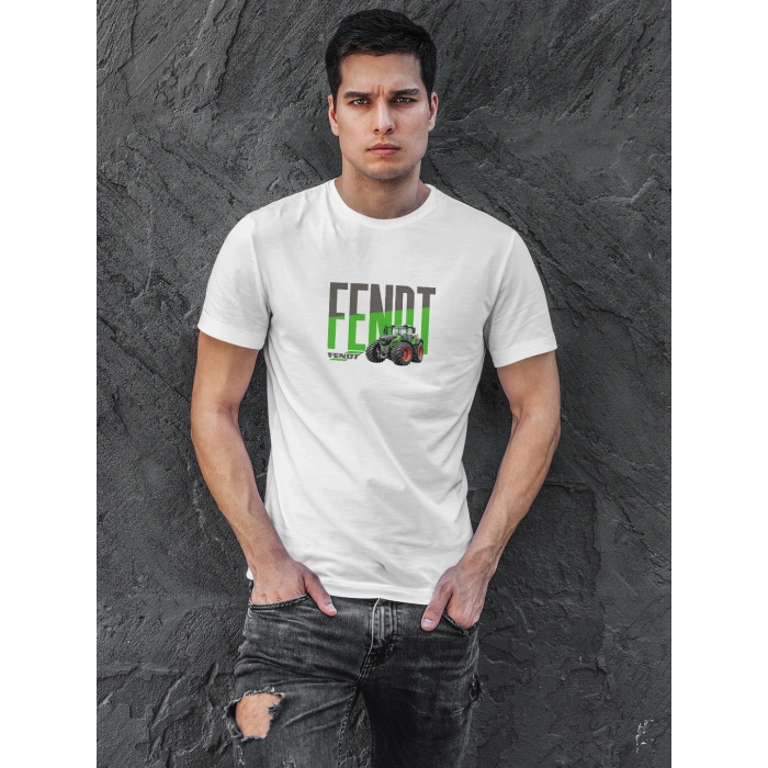 Fendt Traktör Baskılı Sıfır Yaka Tişört -TM2062