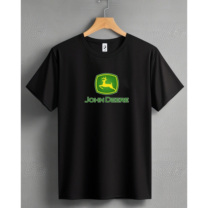 John Deere Traktör Baskılı Sıfır Yaka Tişört -TM2002