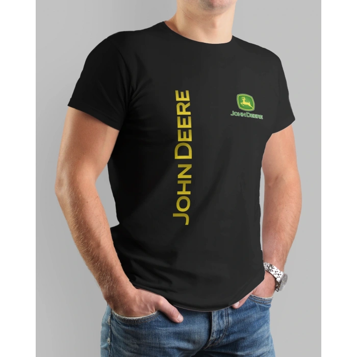 John Deere Traktör Baskılı Sıfır Yaka Tişört -TM2030