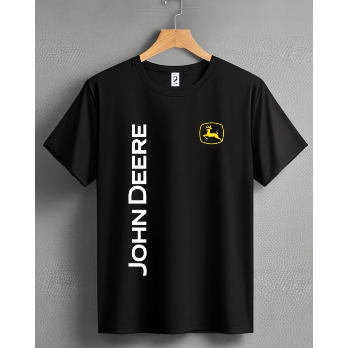 John Deere Traktör Baskılı Sıfır Yaka Tişört -TM2033