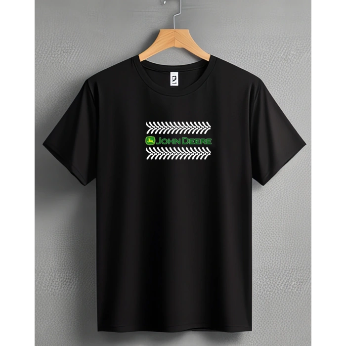 John Deere Traktör Baskılı Sıfır Yaka Tişört -TM2040