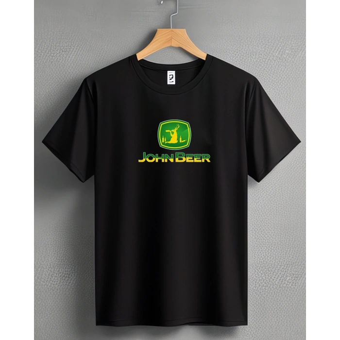 John Deere Traktör Baskılı Sıfır Yaka Tişört -TM2049