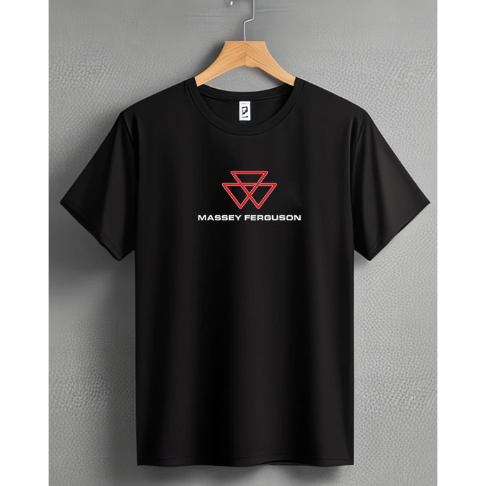 Massey Ferguson Baskılı Sıfır Yaka Tişört - Premium-TM2001