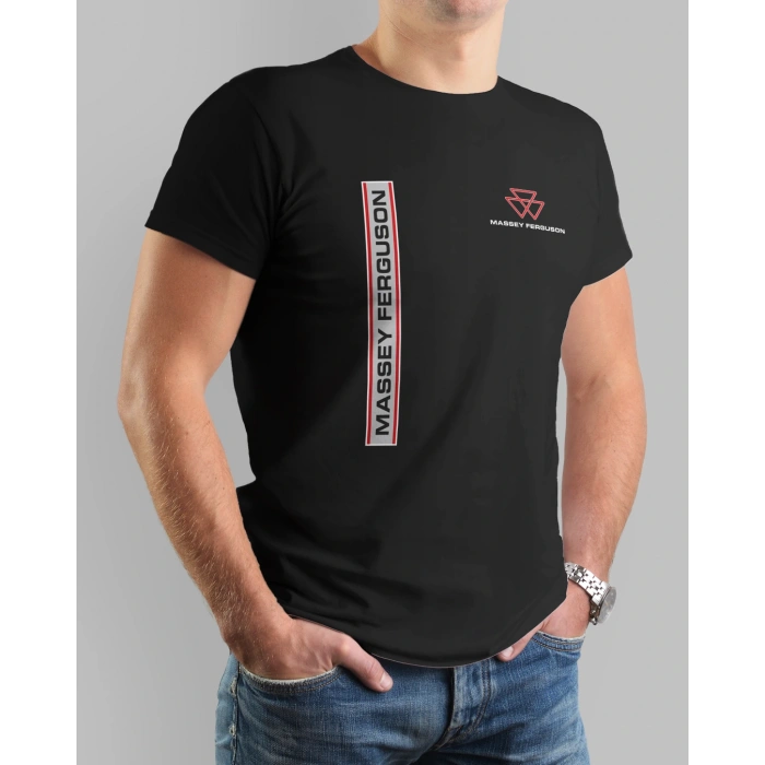 Massey Ferguson Traktör Baskılı Sıfır Yaka Tişört -TM2015