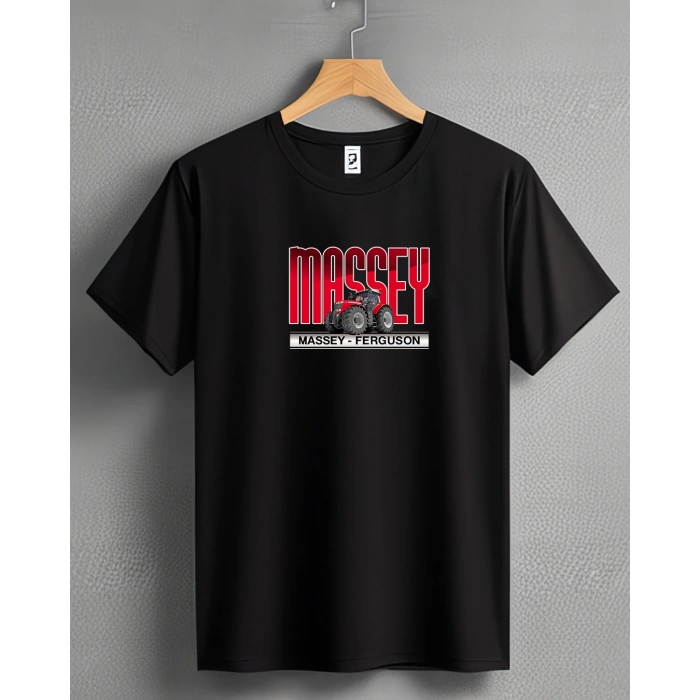 Massey Ferguson Traktör Baskılı Sıfır Yaka Tişört -TM2052