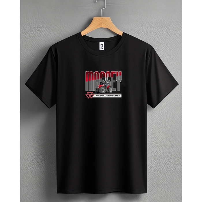 Massey Ferguson Traktör Baskılı Sıfır Yaka Tişört -TM2055