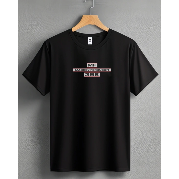 MF 398 Traktör Baskılı Sıfır Yaka Tişört -TM2014
