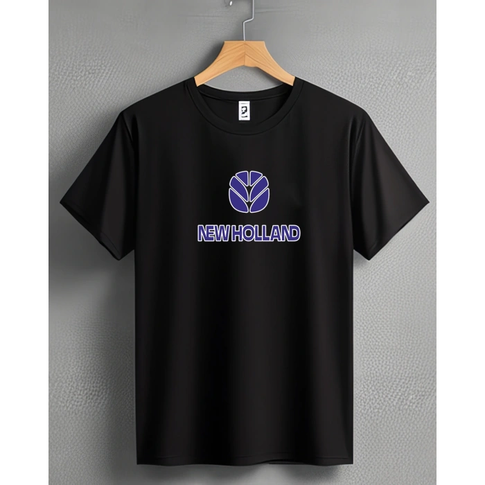 New Holland Traktör Baskılı Sıfır Yaka Tişört -TM2004