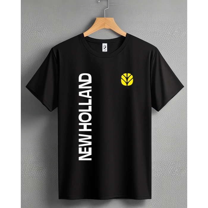 New Holland Traktör Baskılı Sıfır Yaka Tişört -TM2032