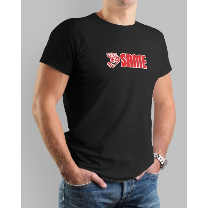Same Traktör Baskılı Sıfır Yaka Tişört -TM2011