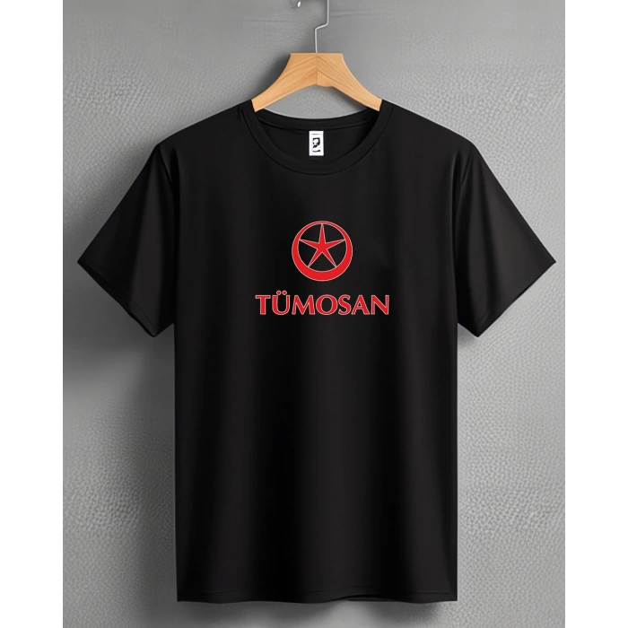 Tümosan Traktör Baskılı Sıfır Yaka Tişört -TM2003