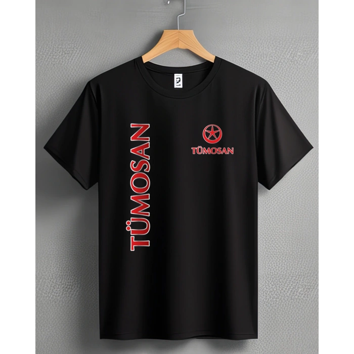 Tümosan Traktör Baskılı Sıfır Yaka Tişört -TM2034