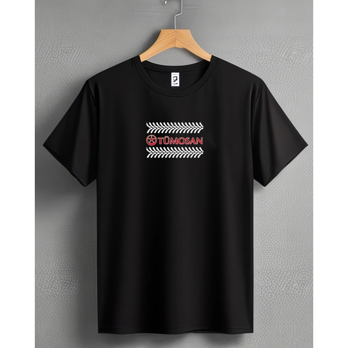 Tümosan Traktör Baskılı Sıfır Yaka Tişört -TM2044