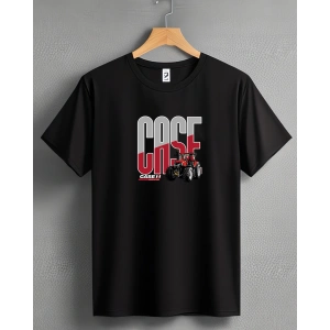 Case Traktör Baskılı Sıfır Yaka Tişört -TM2061