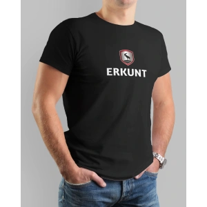 Erkunt Traktör Baskılı Sıfır Yaka Tişört -TM2006