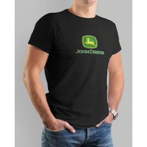 John Deere Traktör Baskılı Sıfır Yaka Tişört -TM2002
