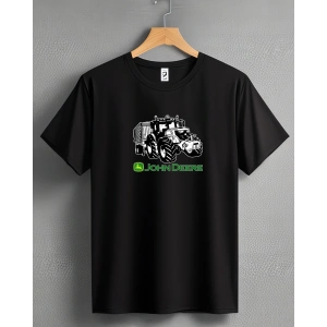 John Deere Traktör Baskılı Sıfır Yaka Tişört -TM2037