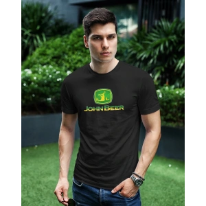 John Deere Traktör Baskılı Sıfır Yaka Tişört -TM2049