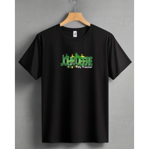 John Deere Traktör Baskılı Sıfır Yaka Tişört -TM2060