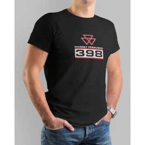 MF 398 Traktör Baskılı Sıfır Yaka Tişört -TM2016