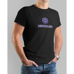 New Holland Traktör Baskılı Sıfır Yaka Tişört -TM2004