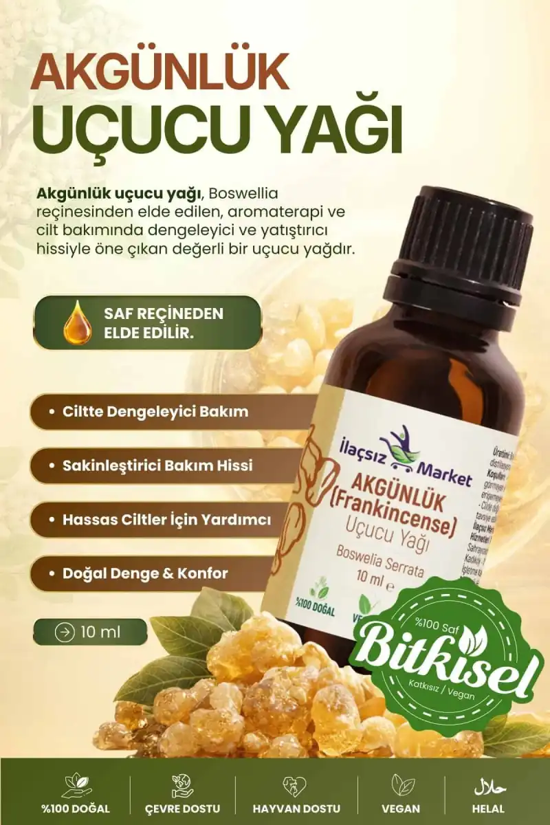 Akgünlük Uçucu Yağı (Frankincense) – Boswellia Serrata / 10 ml (Tıbbi)