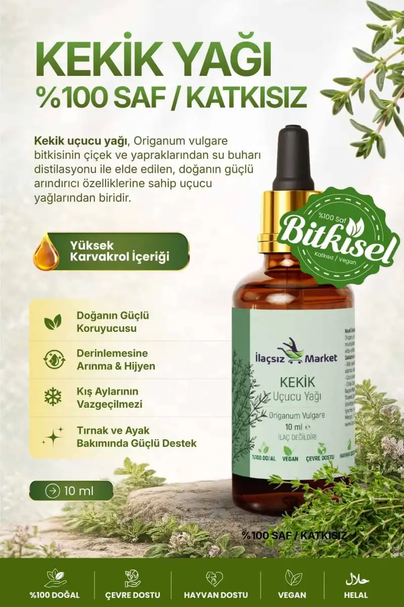 Kekik Uçucu Yağı (Oregano Oil) - Origanum Vulgare / 10 ml (Tıbbi)