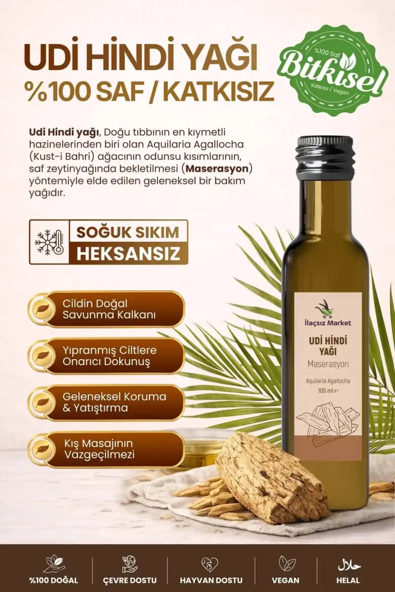 Udi Hindi Yağı (Aquilaria Agallocha) / 100 ml