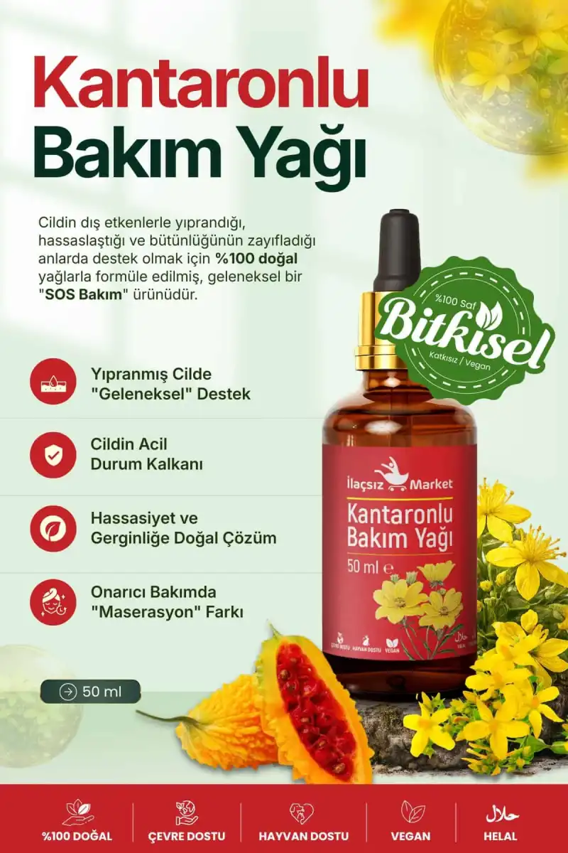 KANTARONLU BAKIM YAĞI (Sarı Kantaron & Kudret Narı Özlü) / 50 ml