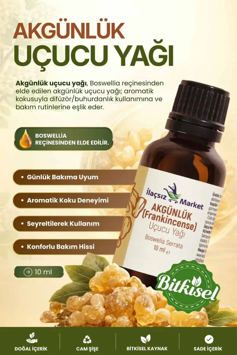 Akgünlük Uçucu Yağı (Frankincense) – Boswellia Serrata / 10 ml (Tıbbi)