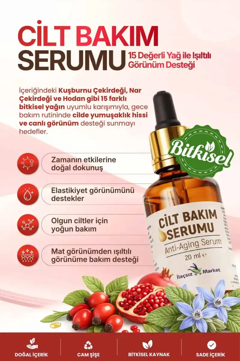 CİLT BAKIM SERUMU (15 Değerli Yağ ile Gençlik Işıltısı) / 20 ml